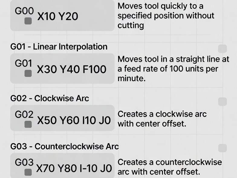 Basic G-Codes Explained with Examples