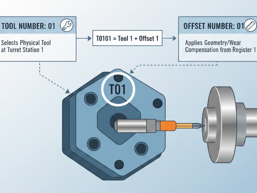 What is T0101 in CNC programming?