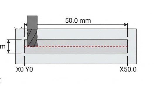 CNC Slot Milling G-Code Programming Example