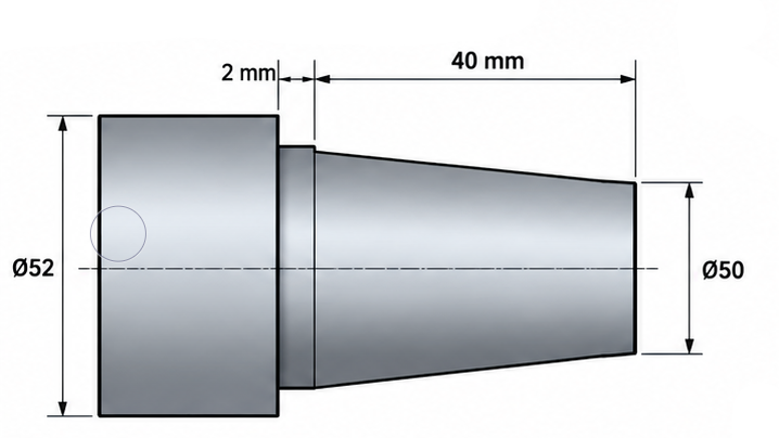 CNC Lathe Taper Turning Program Using G01 Linear Interpolation